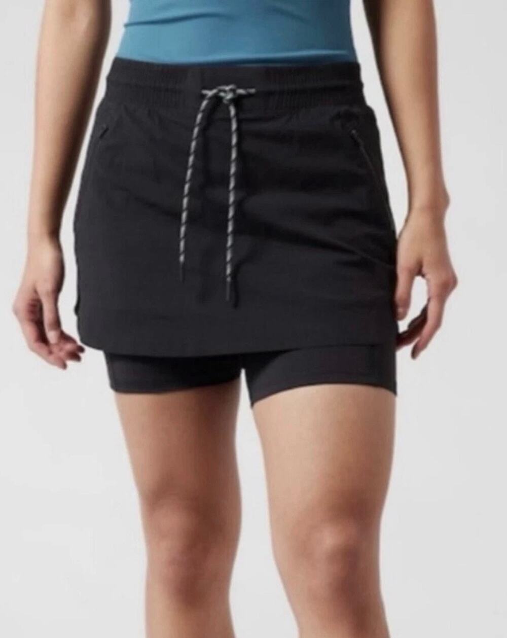 Athleta Womens Trekkie North Skort Black Plus Size 26 Outdoor Active Pickleball